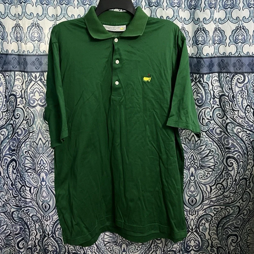 Vintage Masters Polo Shirt Mens XL Green Cotton Augusta National Golf Shop - Picture 2 of 7